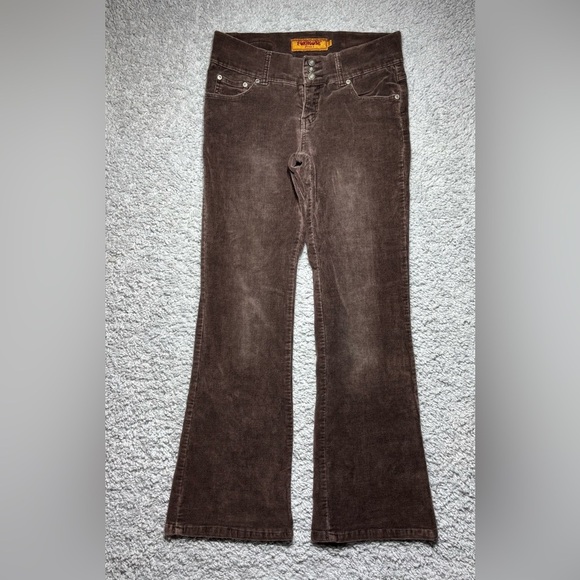 Funhouse Pants Womens 7 Corduroy Flare Bell Bottoms Hippie BOHO Festival Party - Picture 1 of 6
